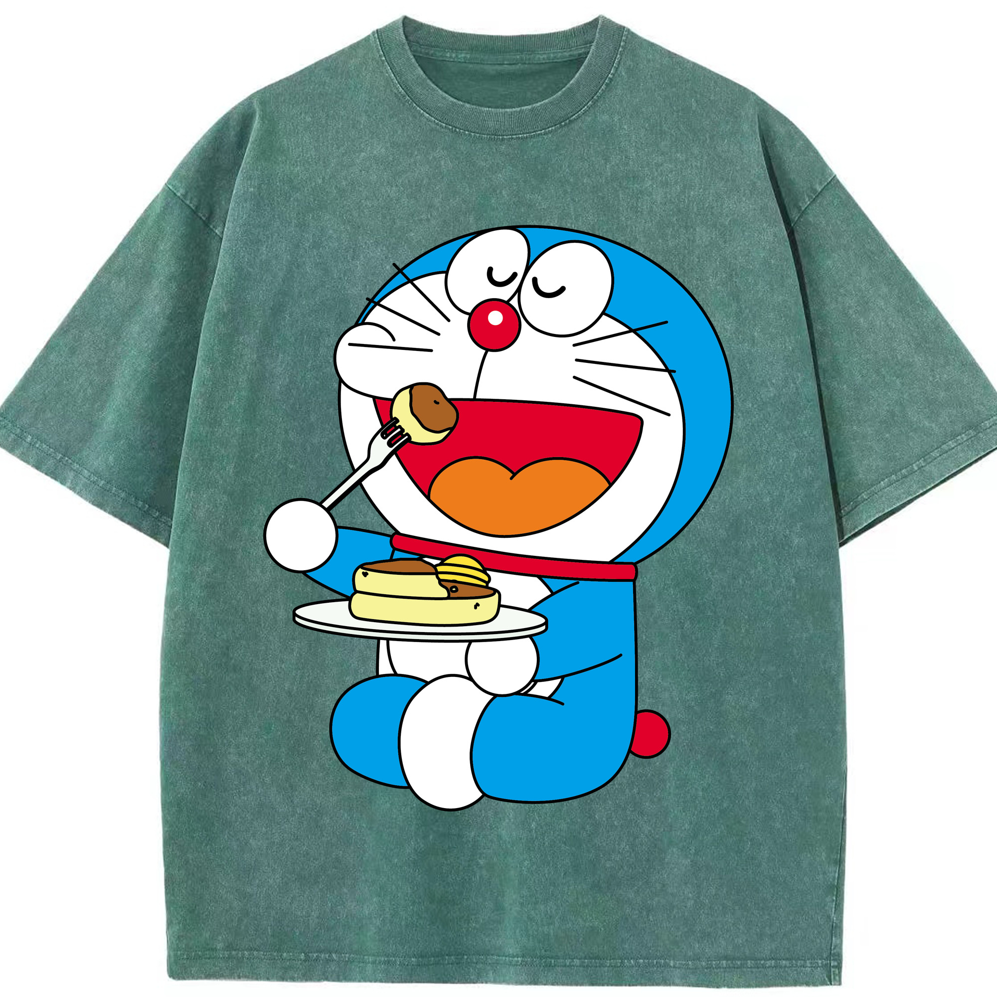 （画像用） ドラえもん Doraemon 綿100% ヴィンテージ風 半袖Tシャツ（フロントプリント）